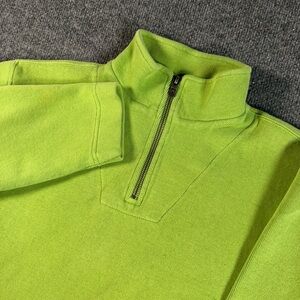Tommy Bahama Lime Green 1/4 Zip-Up Sweater